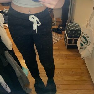 black and grey women’s sweatpants